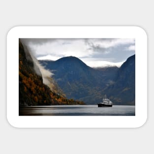 Aurlandsfjord Flam Norwegian Fjord Norway Sticker